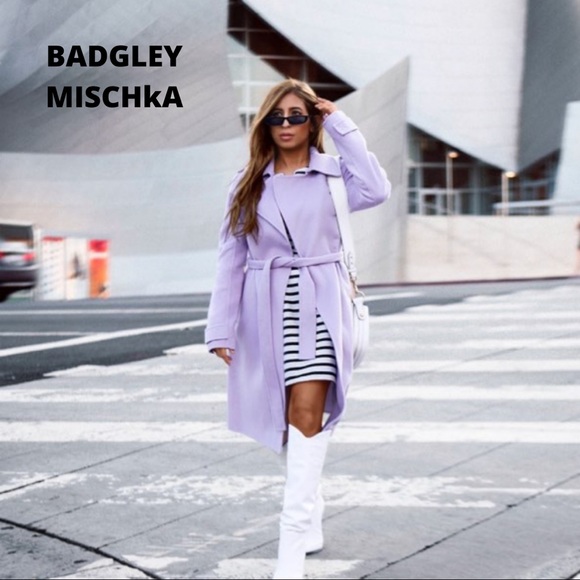 Badgley Mischka Jackets & Blazers - NWT Badgley Mischka Double Face Wool Blend Coat